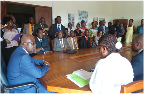 Tour du propriétaire du patron du département de l’Agriculture,  Mathieu MBOUMBA NZIENGUI