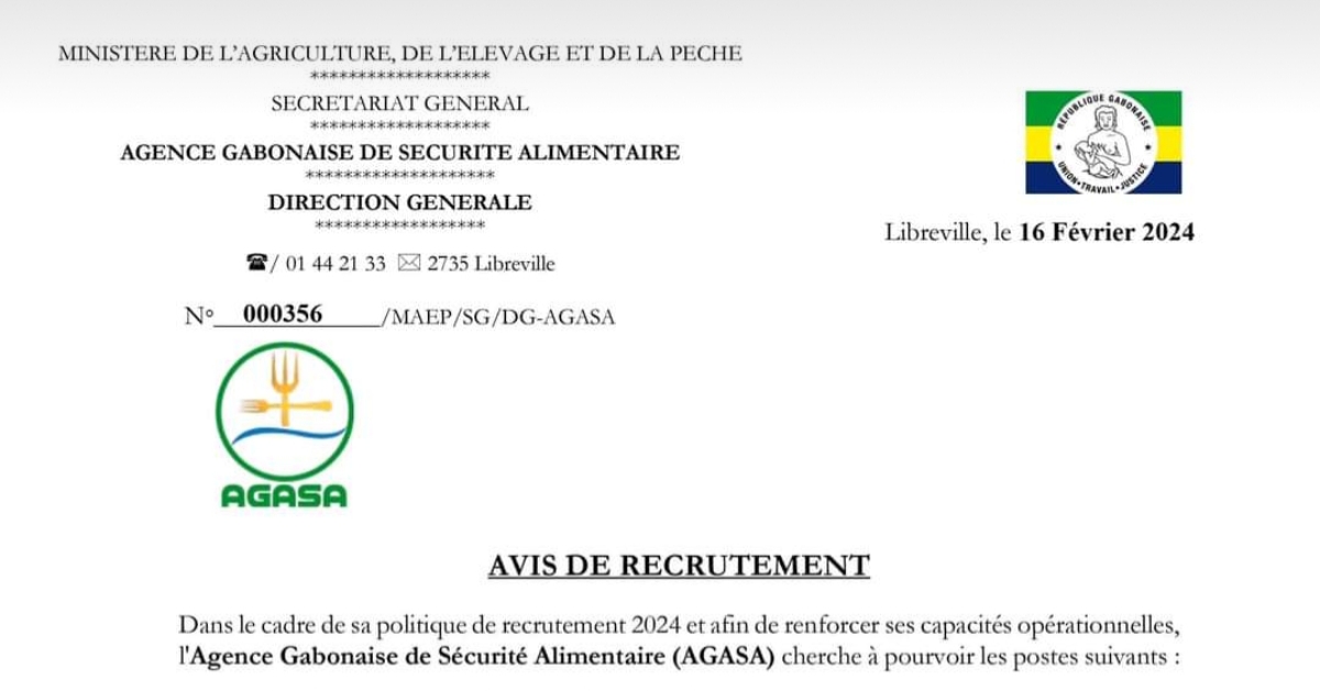 AVIS DE RECRUTEMENT AGASA